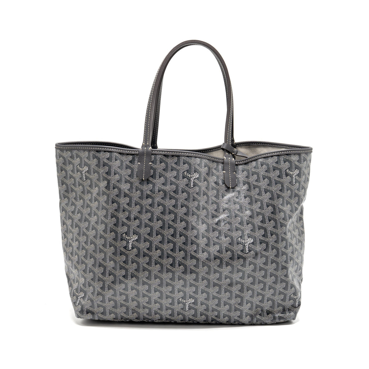 Goyard Saint Louis PM Tote Bag – Grey Goyardine Canvas & Calfskin, Silver Hardware