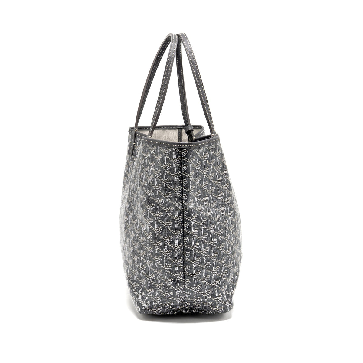 Goyard Saint Louis PM Tote Bag – Grey Goyardine Canvas & Calfskin, Silver Hardware