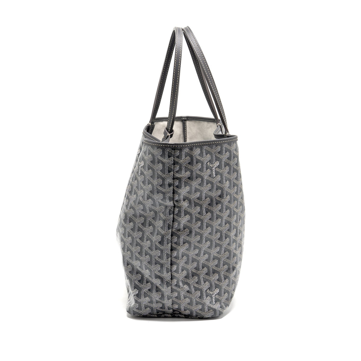 Goyard Saint Louis PM Tote Bag – Grey Goyardine Canvas & Calfskin, Silver Hardware