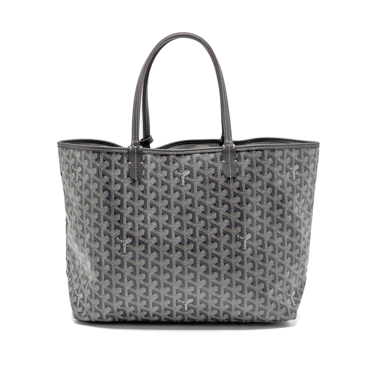 Goyard Saint Louis PM Tote Bag – Grey Goyardine Canvas & Calfskin, Silver Hardware