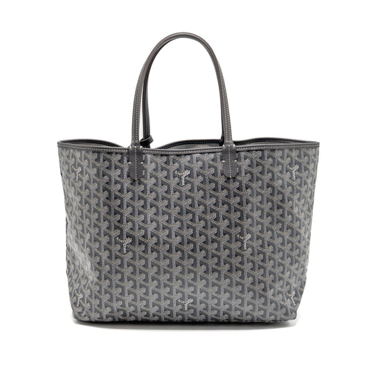 Goyard Saint Louis PM Tote Bag – Grey Goyardine Canvas & Calfskin, Silver Hardware