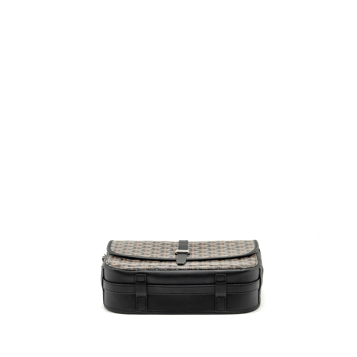 Goyard Belvedere MM Messenger Bag – Black Goyardine Canvas & Calfskin, Silver Hardware
