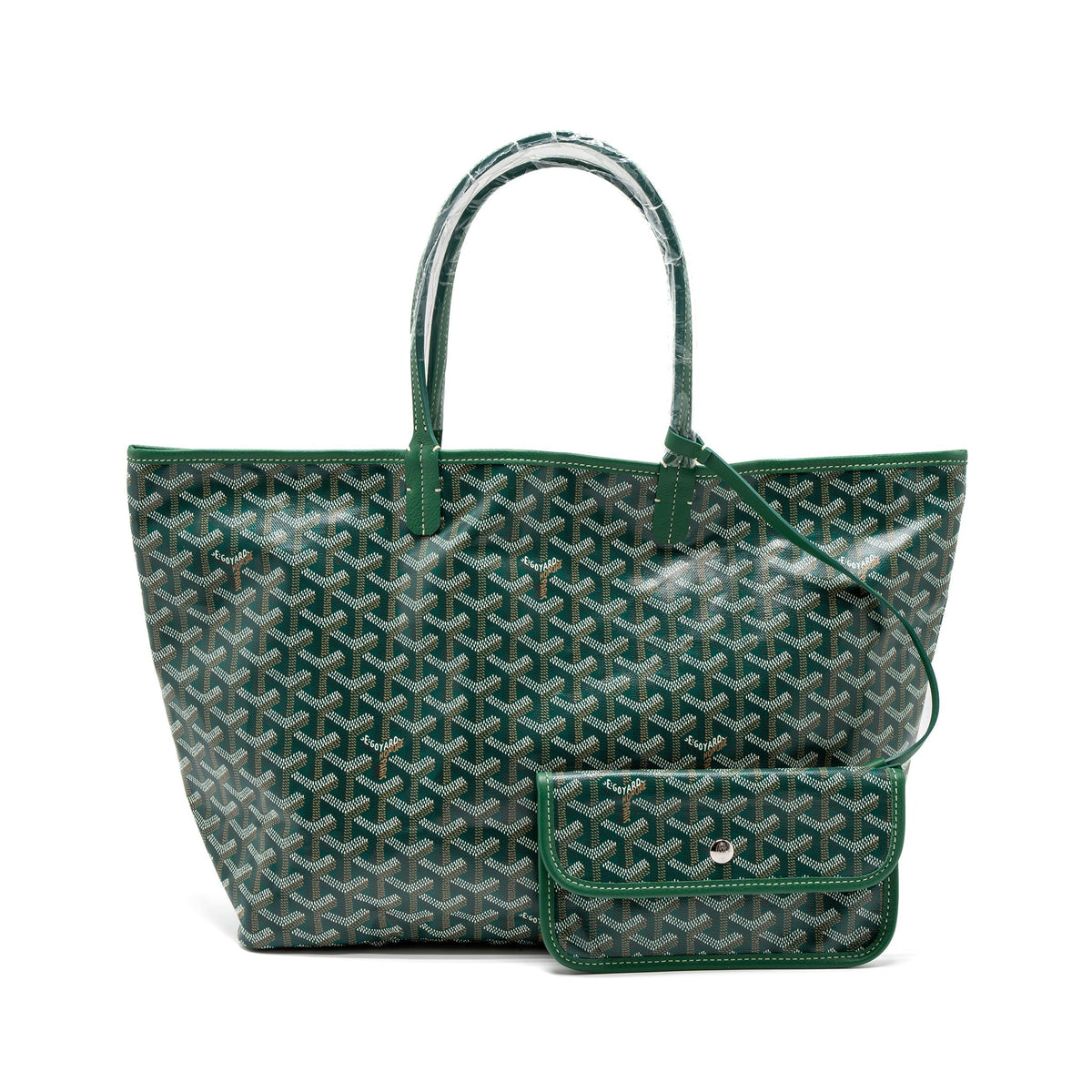 Goyard Saint Louis PM Tote Bag – Green Goyardine Canvas, Silver Hardware