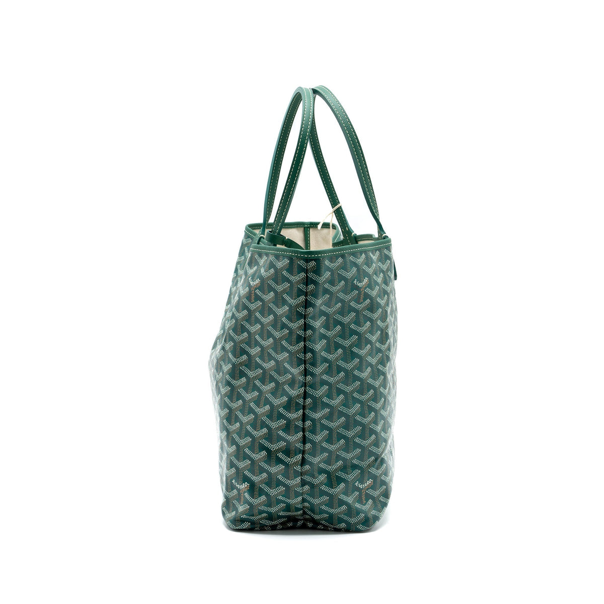Goyard Saint Louis PM Tote Bag – Green Goyardine Canvas, Silver Hardware