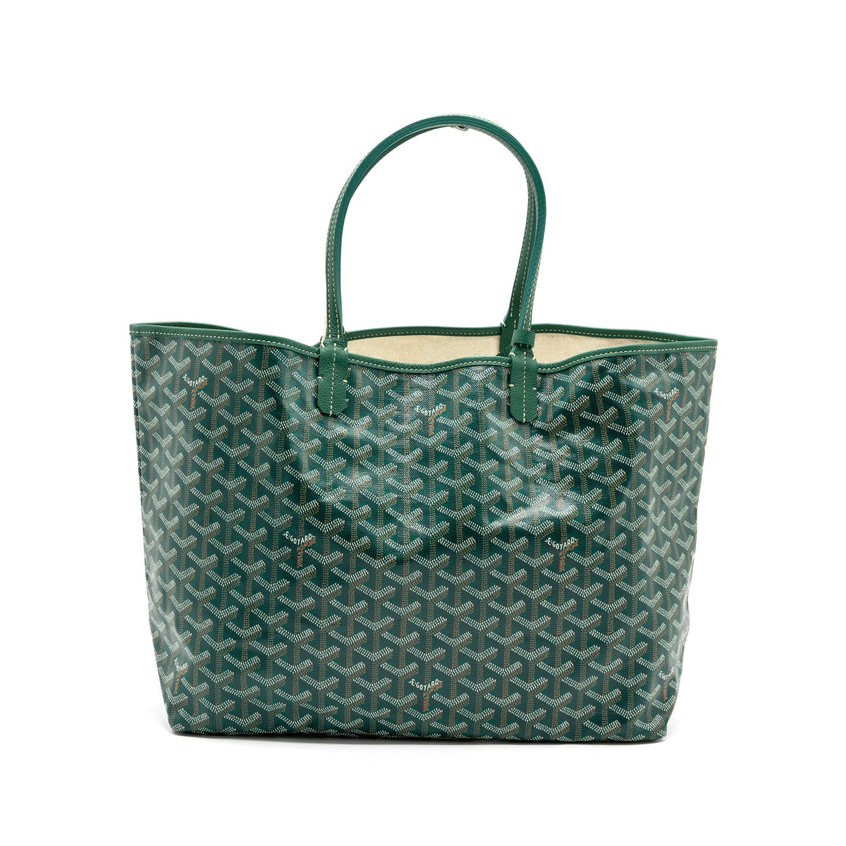 Goyard Saint Louis PM Tote Bag – Green Goyardine Canvas, Silver Hardware