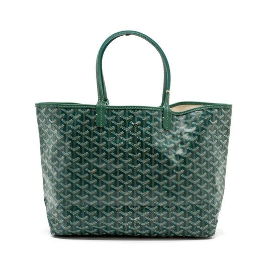 Goyard Saint Louis PM Tote Bag – Green Goyardine Canvas, Silver Hardware
