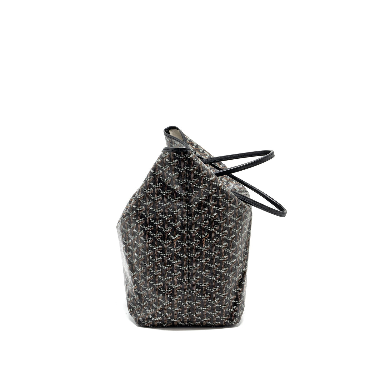 Goyard Saint Louis Tote GM – Black Goyardine Canvas & Leather, Silver Hardware