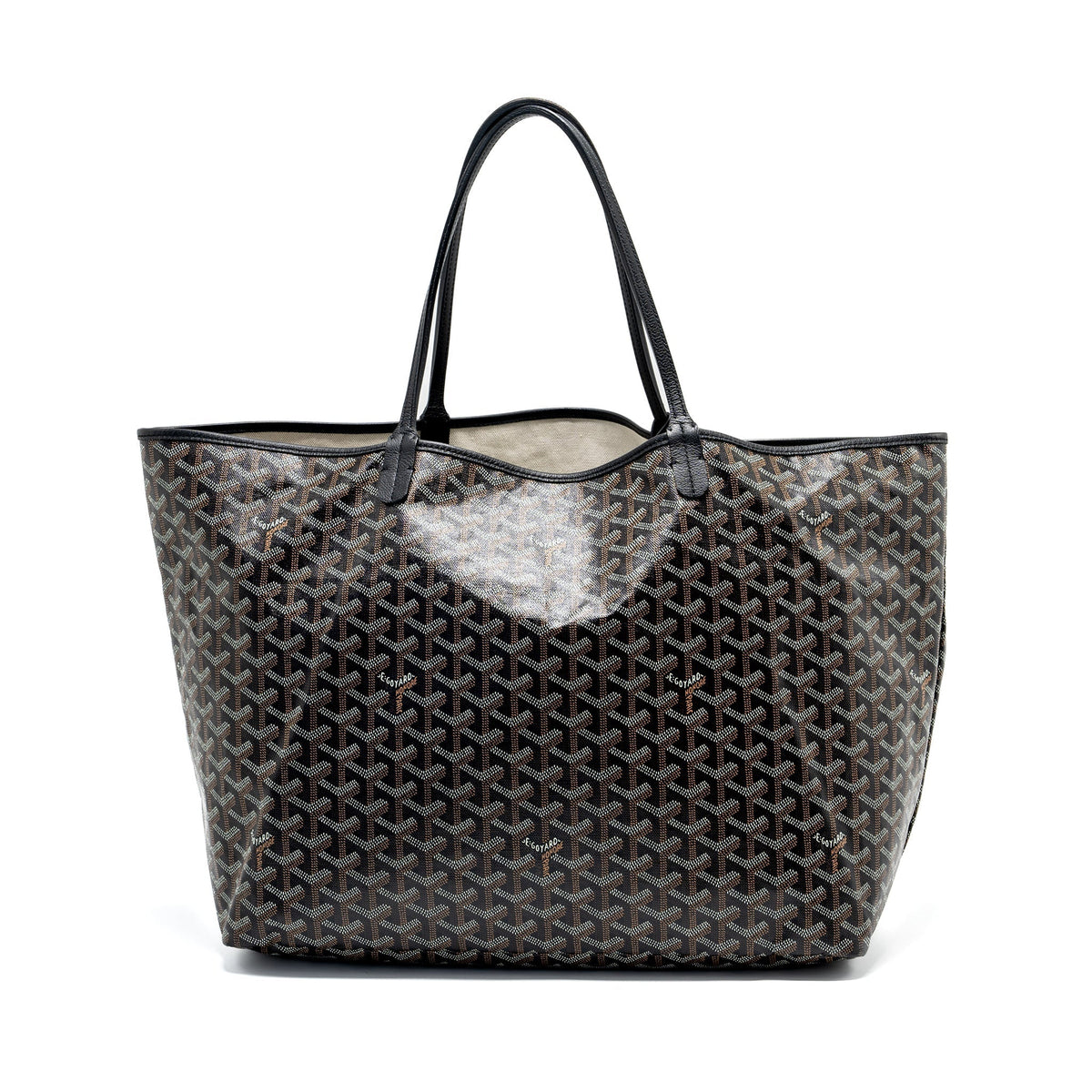 Goyard Saint Louis Tote GM – Black Goyardine Canvas & Leather, Silver Hardware