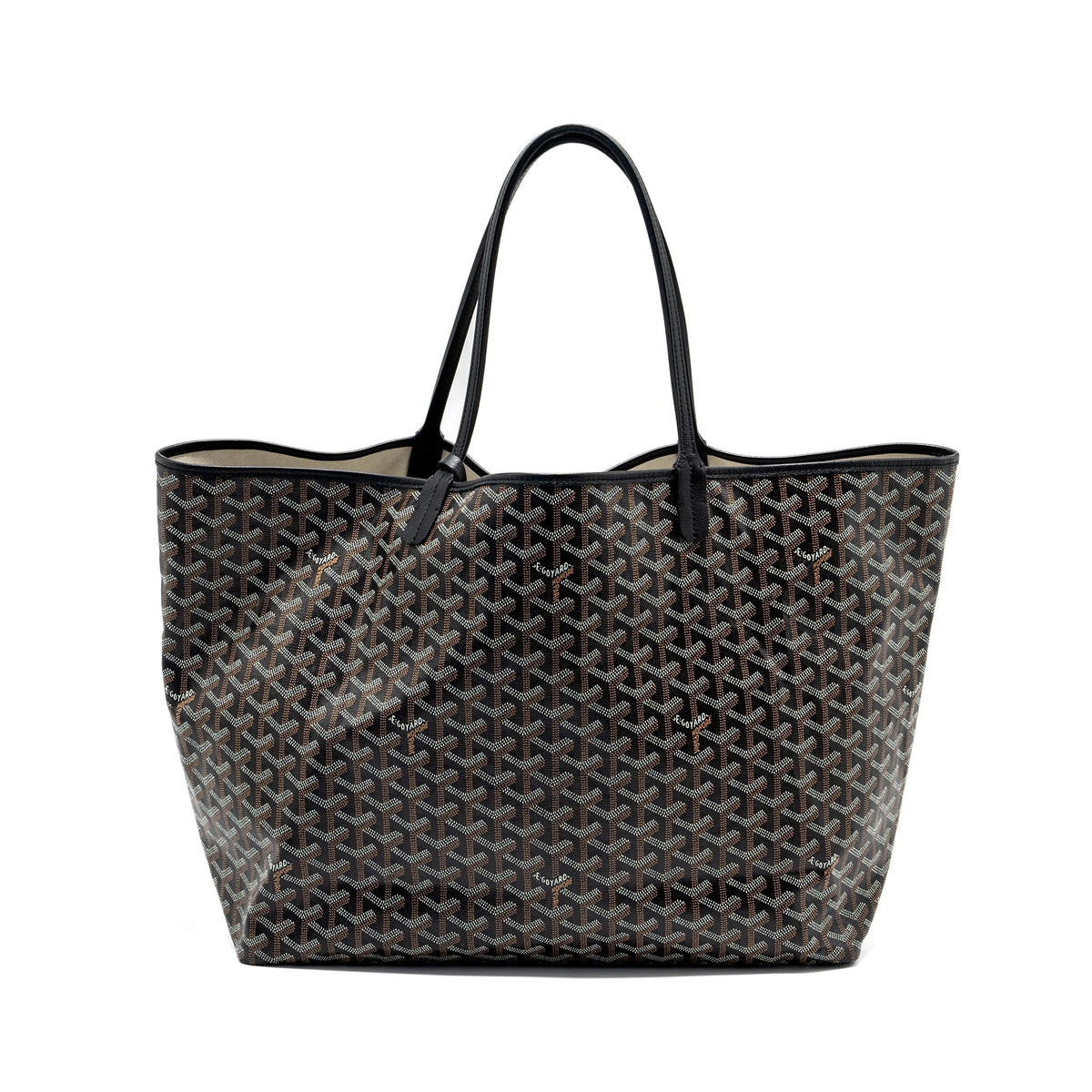 Goyard Saint Louis Tote GM – Black Goyardine Canvas & Leather, Silver Hardware