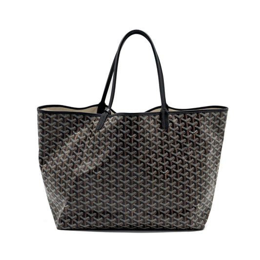 Goyard Saint Louis Tote GM – Black Goyardine Canvas & Leather, Silver Hardware