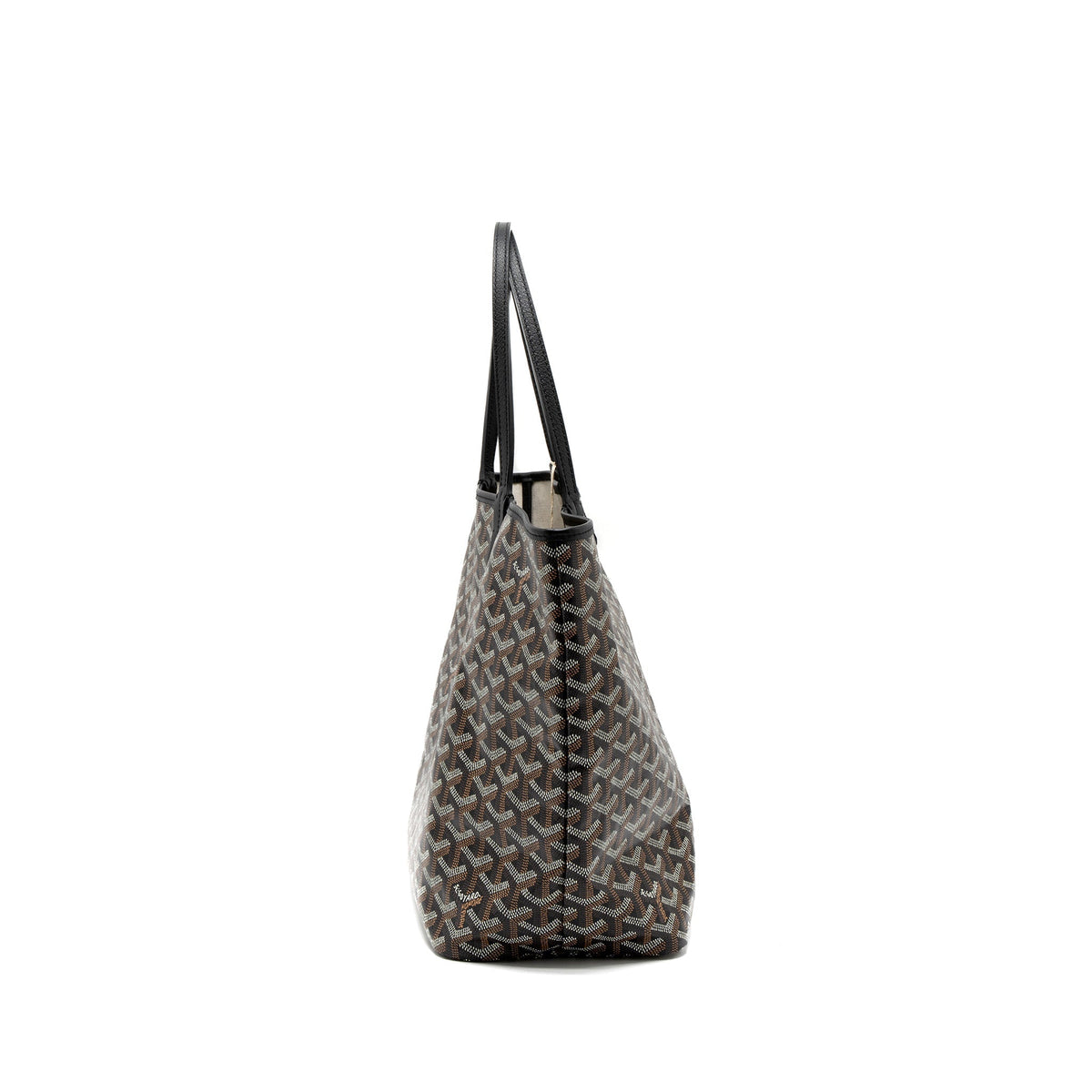 Goyard Saint Louis PM Tote Bag – Black Multicolour Goyardine Canvas, Silver Hardware