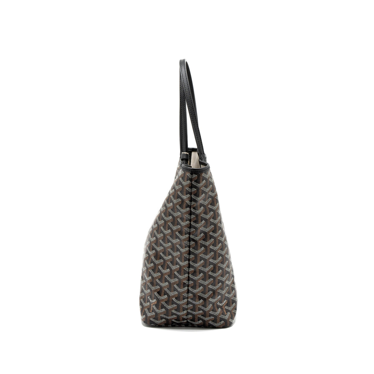 Goyard Saint Louis PM Tote Bag – Black Multicolour Goyardine Canvas, Silver Hardware