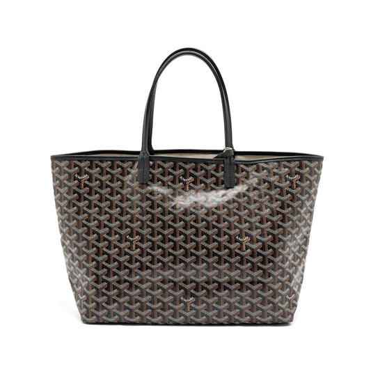 Goyard Saint Louis PM Tote Bag – Black Multicolour Goyardine Canvas, Silver Hardware