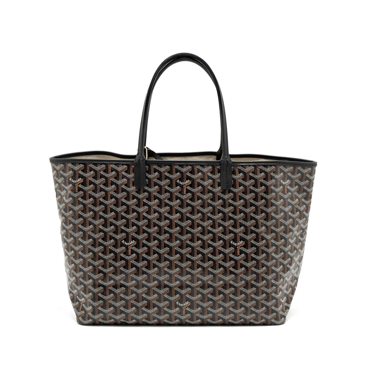 Goyard Saint Louis PM Tote Bag – Black Multicolour Goyardine Canvas, Silver Hardware