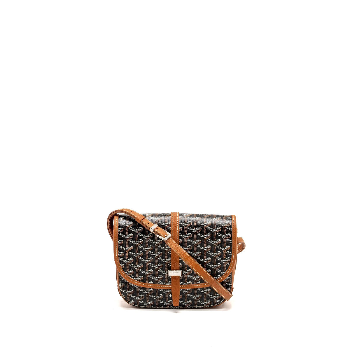 Goyard Belvedere PM Messenger Bag – Brown Goyardine Canvas & Leather, Silver Hardware