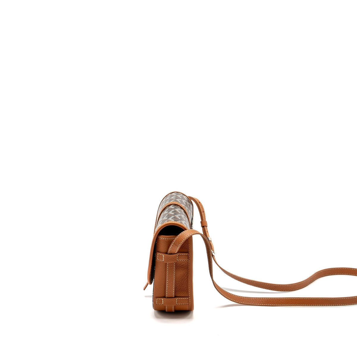 Goyard Belvedere PM Messenger Bag – Brown Goyardine Canvas & Leather, Silver Hardware