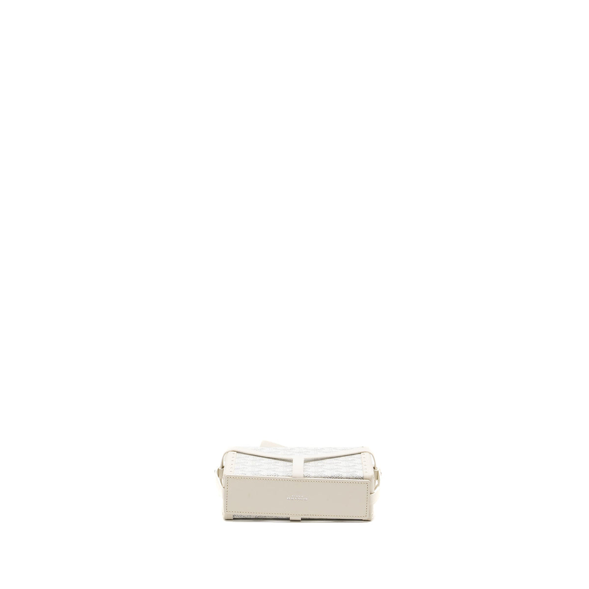 Goyard Minaüdière Trunk Bag – White Goyardine Canvas & Leather, Silver Hardware