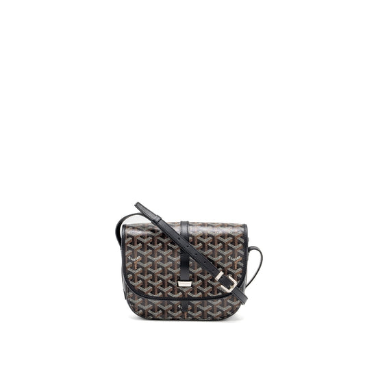 Goyard Belvedere PM Messenger Bag – Black Goyardine Canvas & Calfskin, Silver Hardware
