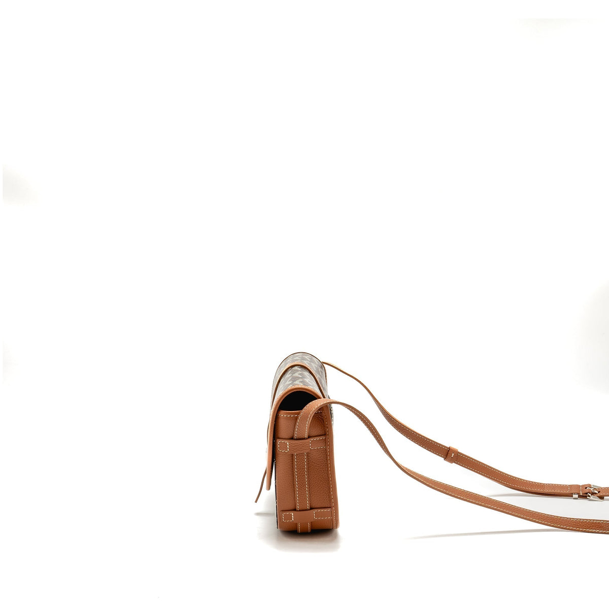 Goyard Belvedere PM Messenger Bag – Tan Goyardine Canvas & Calfskin, Silver Hardware
