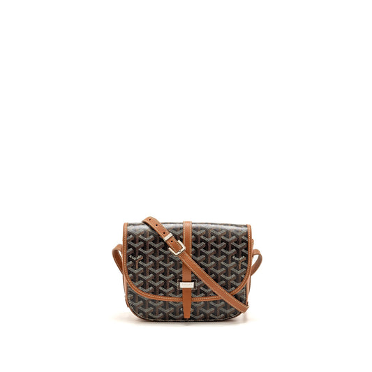 Goyard Belvedere PM Messenger Bag – Tan Goyardine Canvas & Calfskin, Silver Hardware