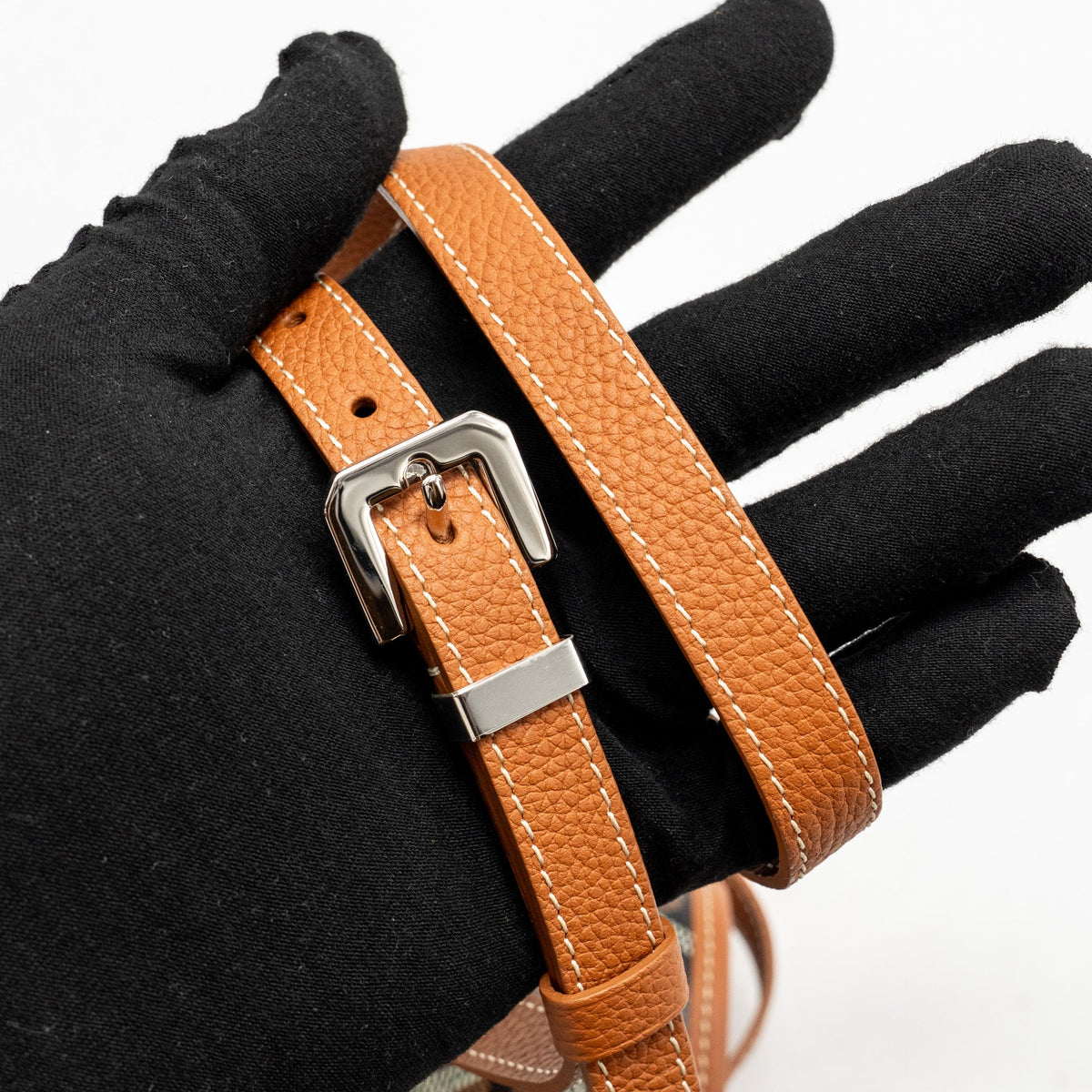 Goyard Belvedere PM Messenger Bag – Black & Tan Goyardine Canvas & Calfskin, Silver Hardware