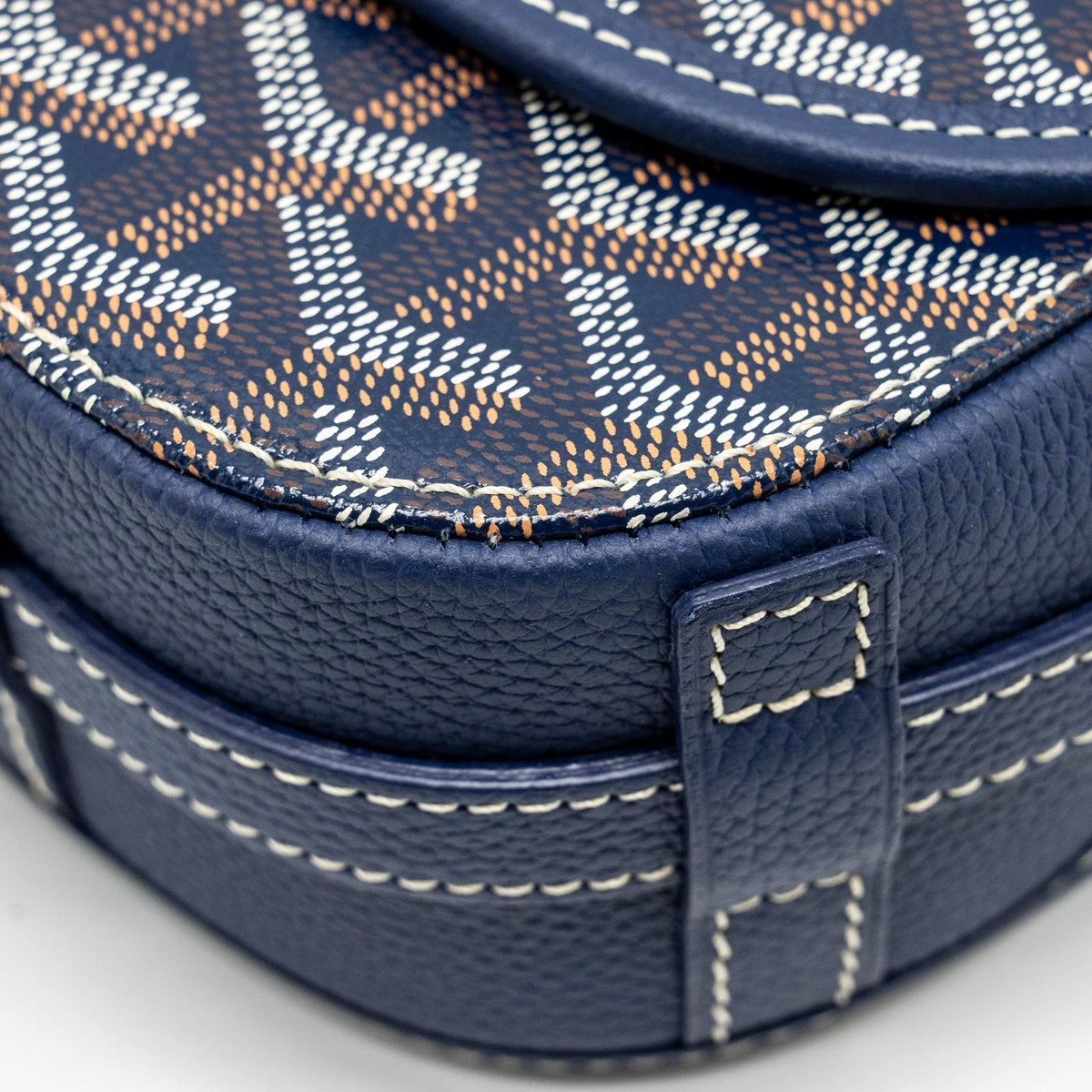 Goyard Belvedere PM Messenger Bag – Navy Goyardine Canvas & Calfskin, Silver Hardware