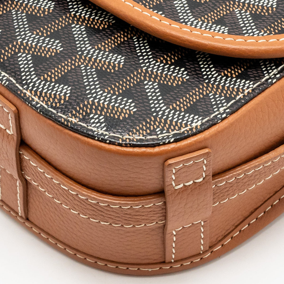 Goyard Belvedere PM Messenger Bag – Tan Goyardine Canvas & Calfskin, Silver Hardware