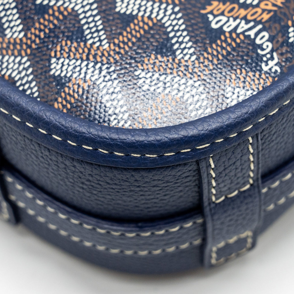 Goyard Belvedere PM Messenger Bag – Navy Goyardine Canvas & Calfskin, Silver Hardware