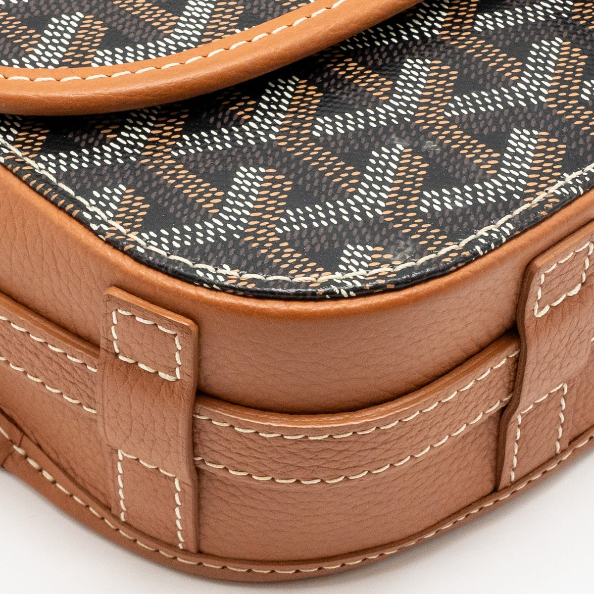 Goyard Belvedere PM Messenger Bag – Tan Goyardine Canvas & Calfskin, Silver Hardware