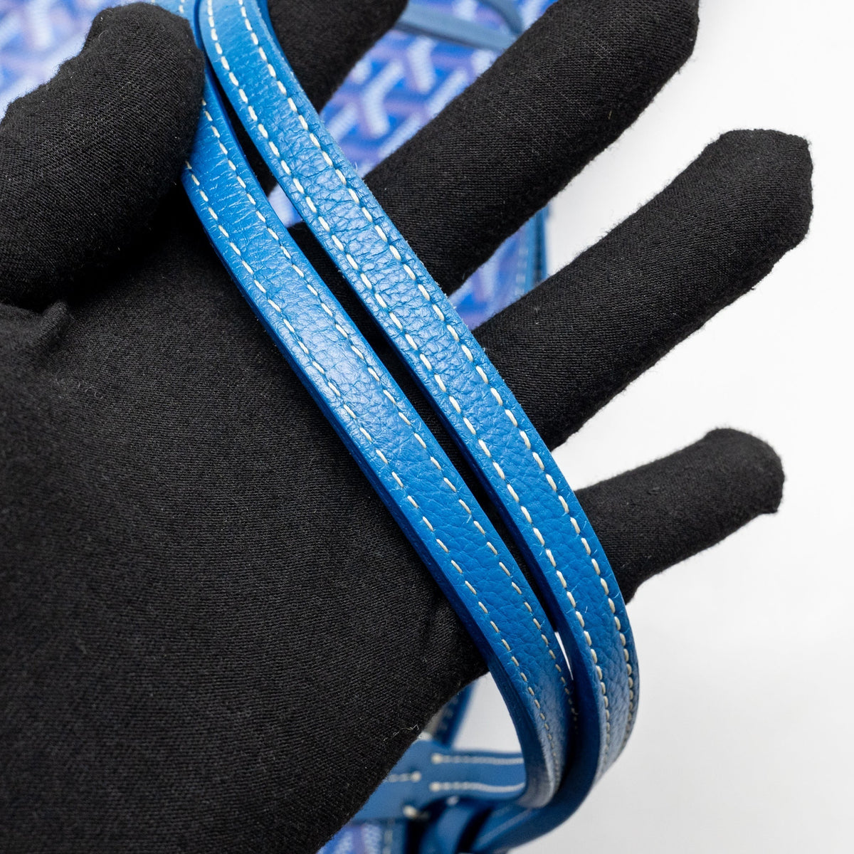 Goyard Saint Louis Tote GM – Blue Goyardine Canvas & Calfskin, Silver Hardware