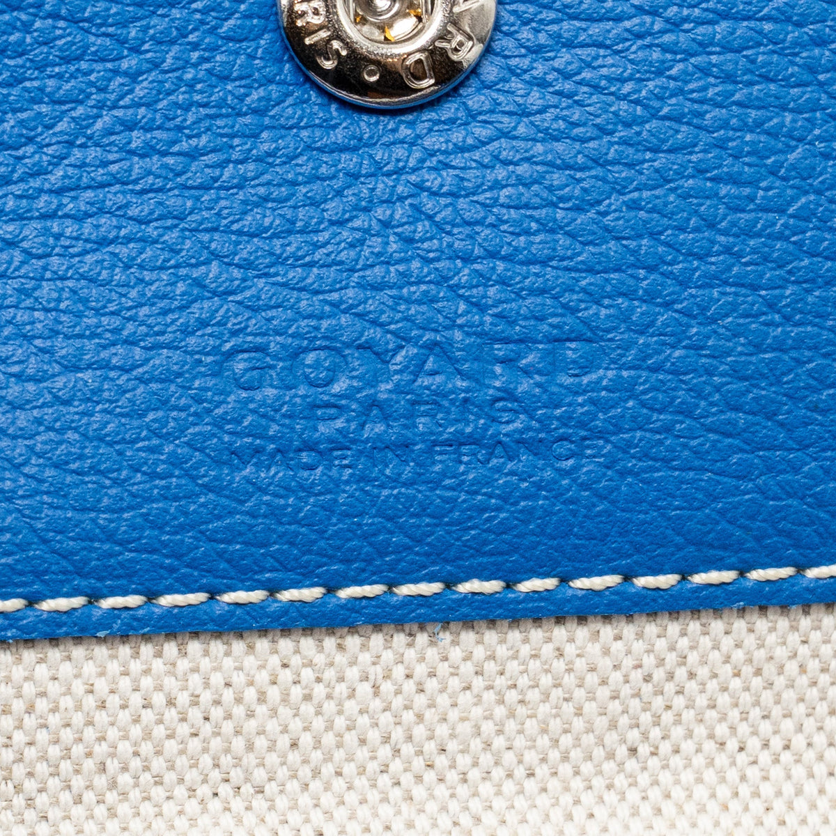 Goyard Saint Louis Tote GM – Blue Goyardine Canvas & Calfskin, Silver Hardware