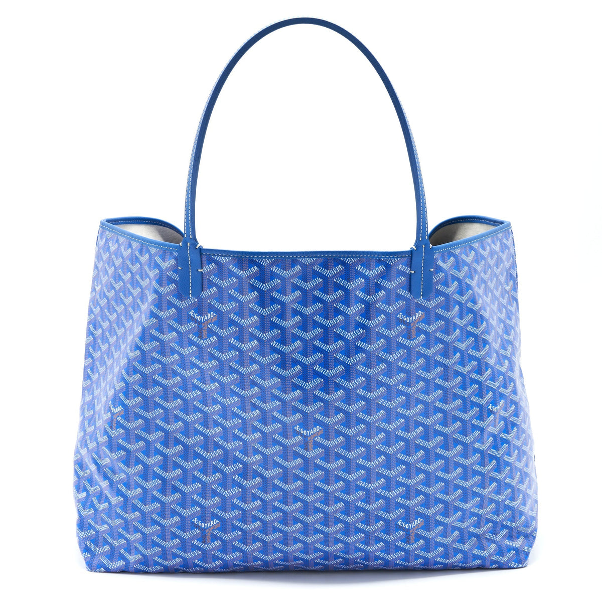 Goyard Saint Louis Tote GM – Blue & Multicolour Goyardine Canvas & Chevroches Calfskin