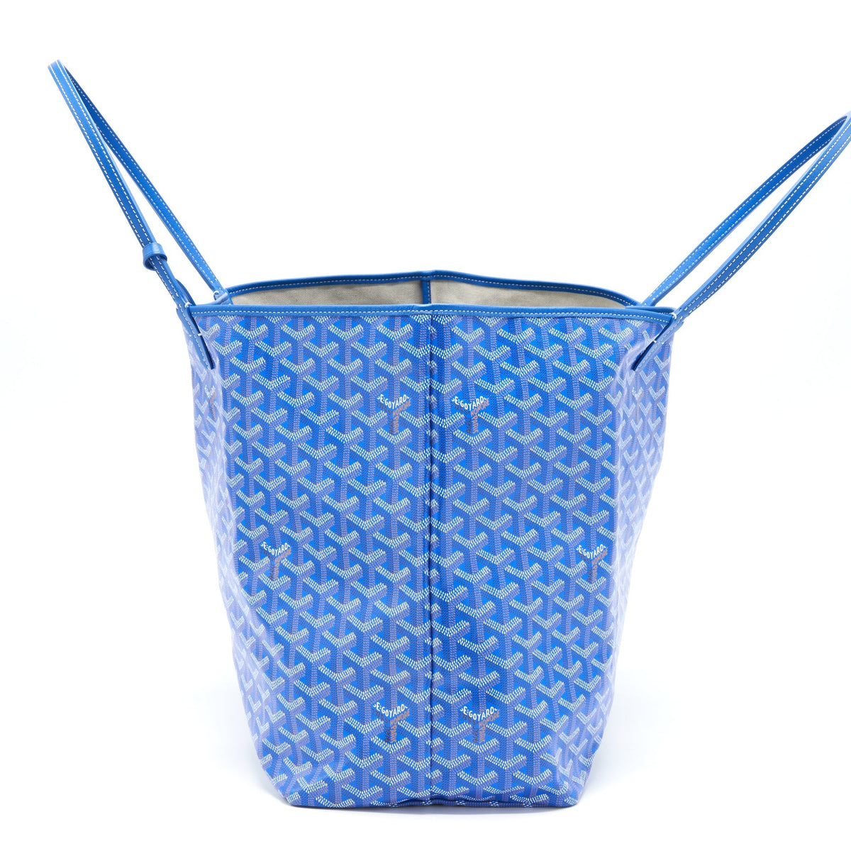 Goyard Saint Louis Tote GM – Blue & Multicolour Goyardine Canvas & Chevroches Calfskin