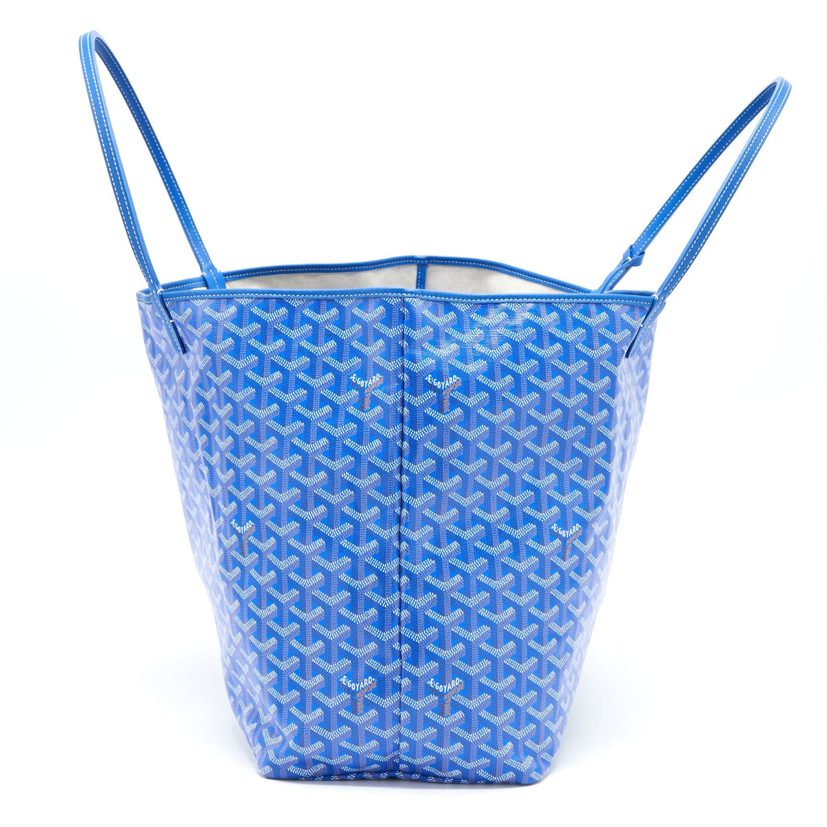 Goyard Saint Louis Tote GM – Blue & Multicolour Goyardine Canvas & Chevroches Calfskin