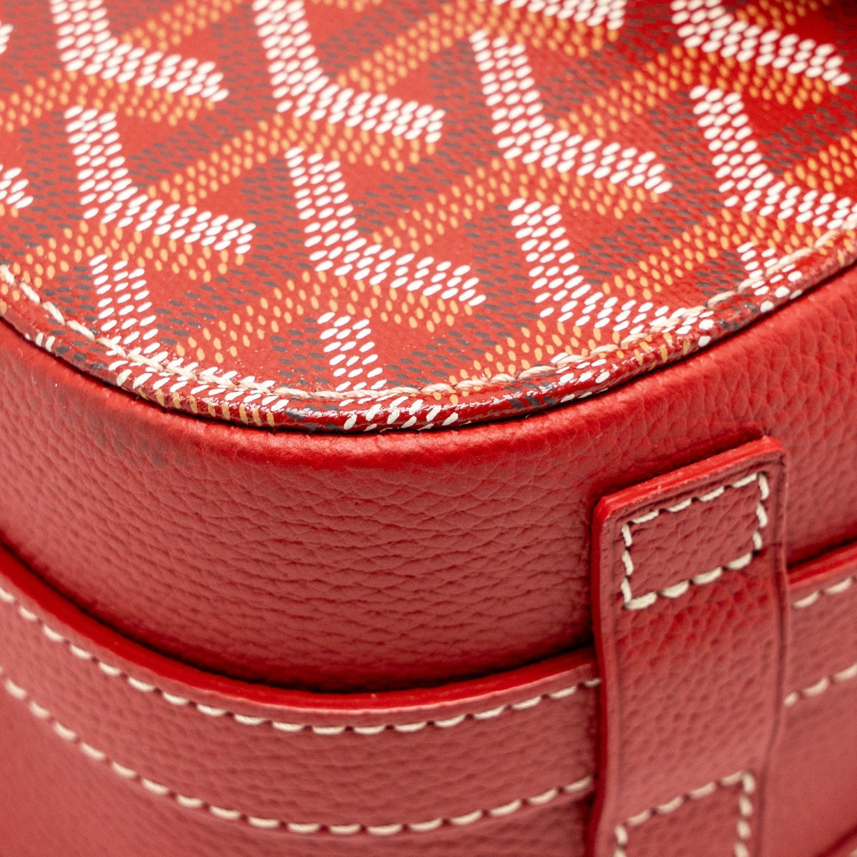 Goyard Belvedere MM Messenger Bag – Red Goyardine Canvas & Calfskin, Silver Hardware