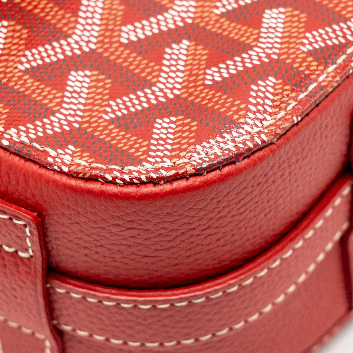 Goyard Belvedere MM Messenger Bag – Red Goyardine Canvas & Calfskin, Silver Hardware