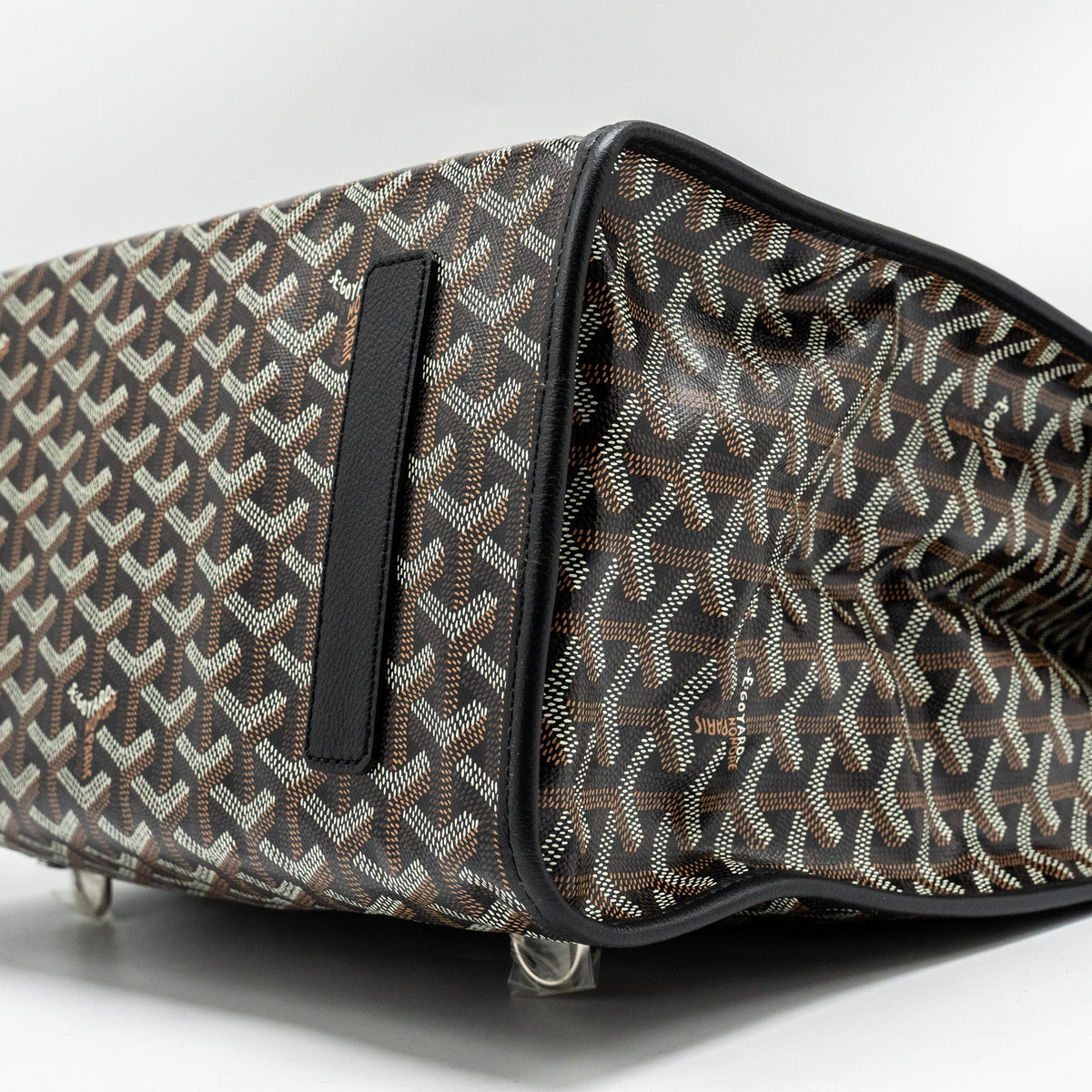 Goyard Saint Léger Backpack – Black Goyardine Canvas & Leather, Silver Hardware