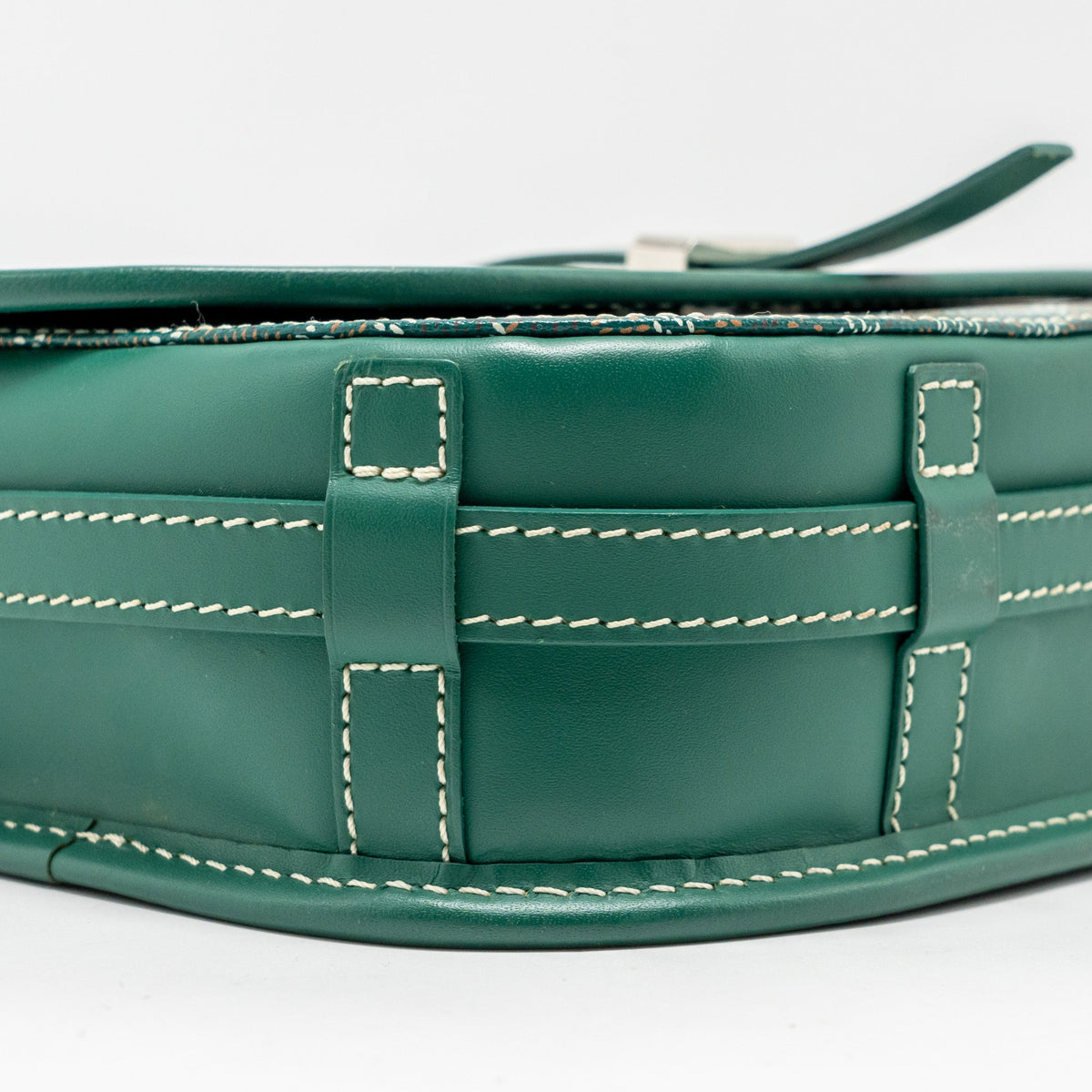 Goyard Belvedere PM Messenger Bag – Green Goyardine Canvas, Silver Hardware