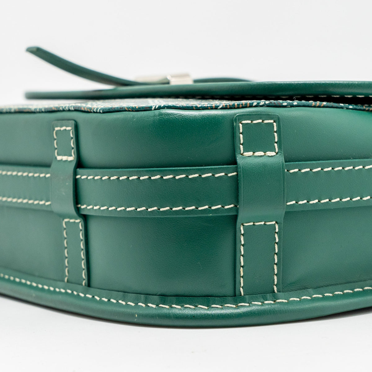 Goyard Belvedere PM Messenger Bag – Green Goyardine Canvas, Silver Hardware