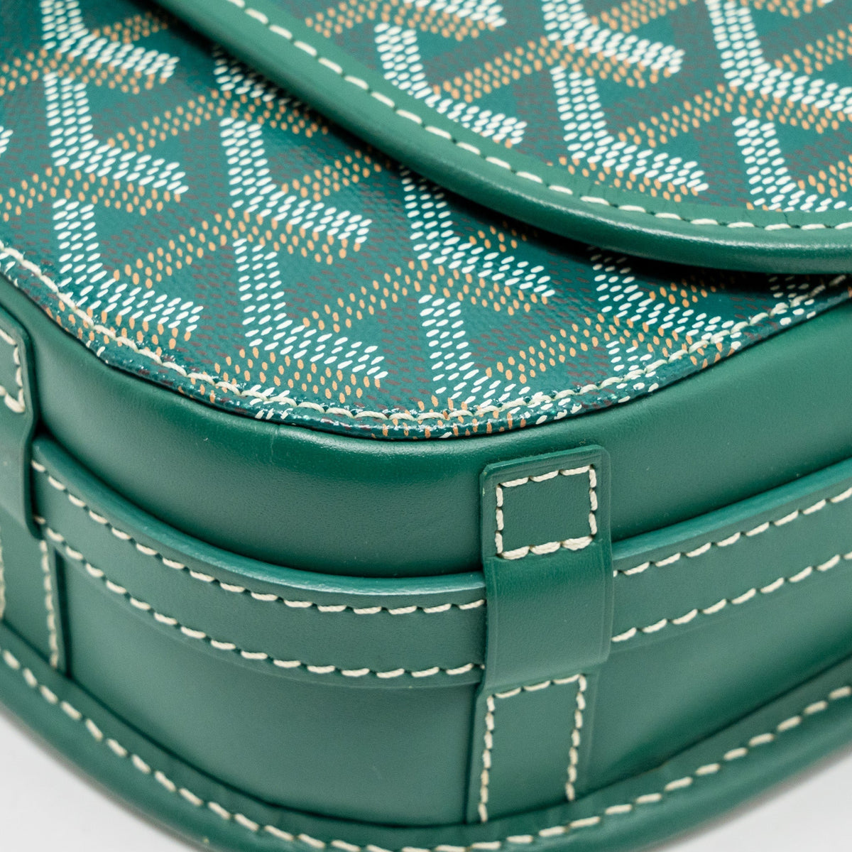 Goyard Belvedere PM Messenger Bag – Green Goyardine Canvas, Silver Hardware