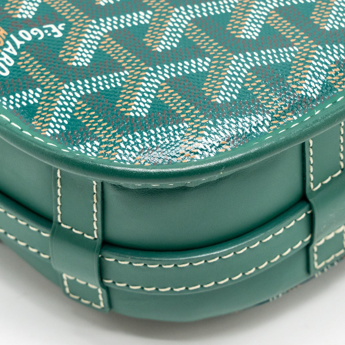 Goyard Belvedere PM Messenger Bag – Green Goyardine Canvas, Silver Hardware