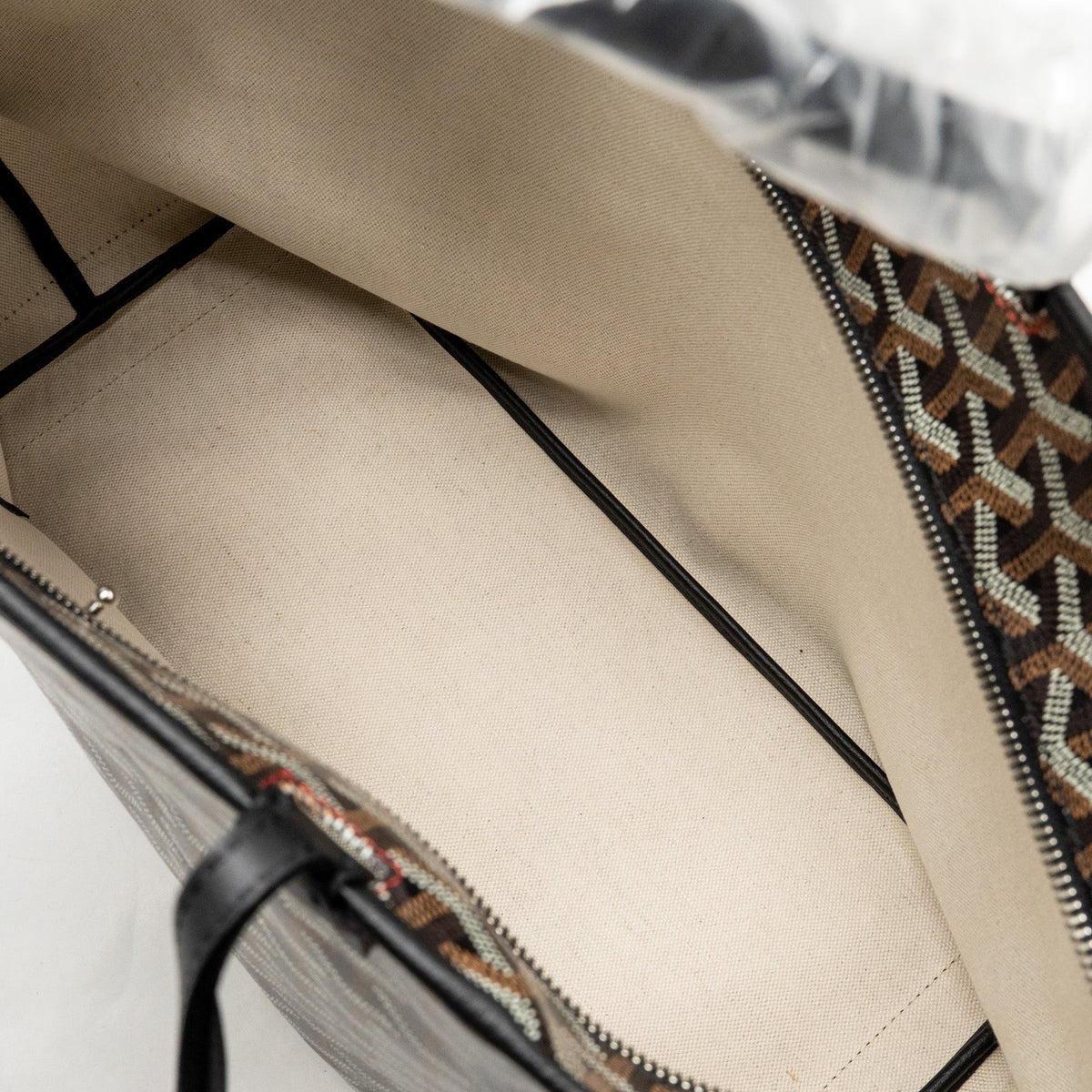 Goyard Artois MM Handbag – Black Goyardine Canvas & Calfskin, Silver Hardware