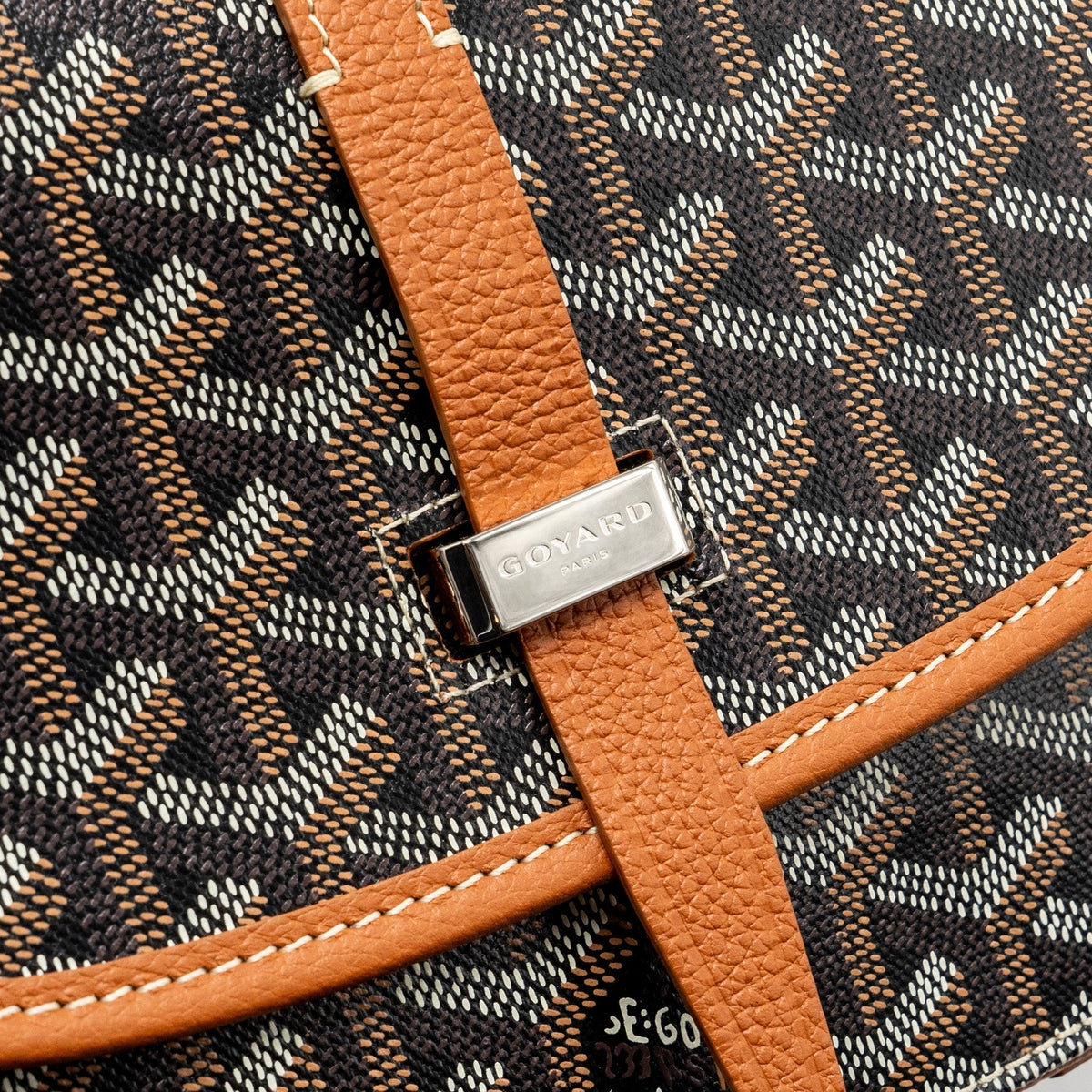 Goyard Belvedere PM Messenger Bag – Black & Tan Goyardine Canvas & Calfskin, Silver Hardware
