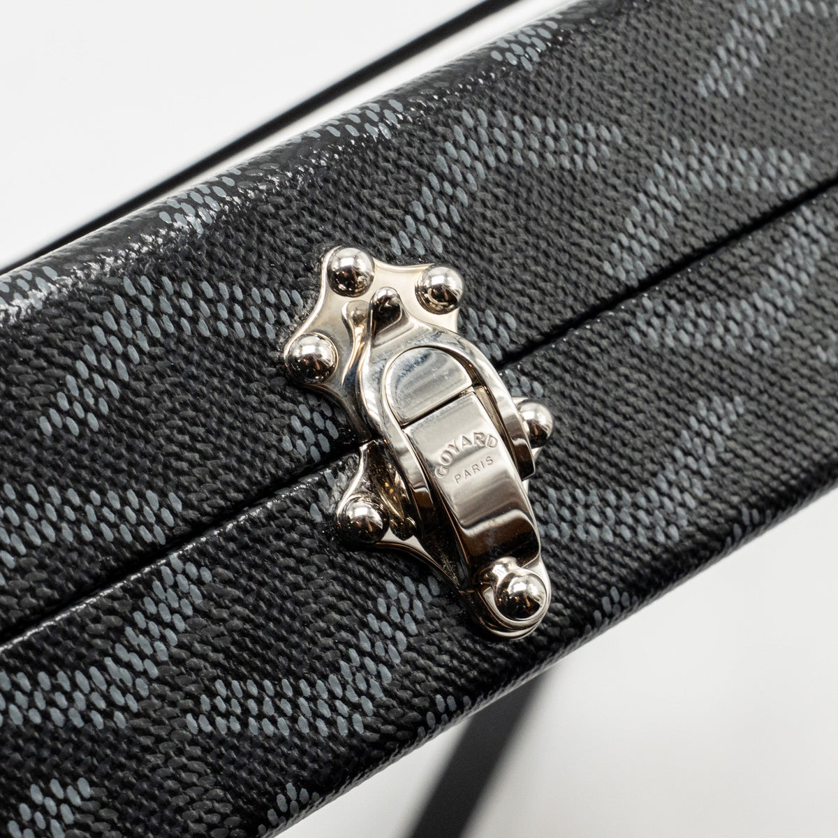 Goyard Minaüdière Trunk Bag – Black Goyardine Canvas, Silver Hardware