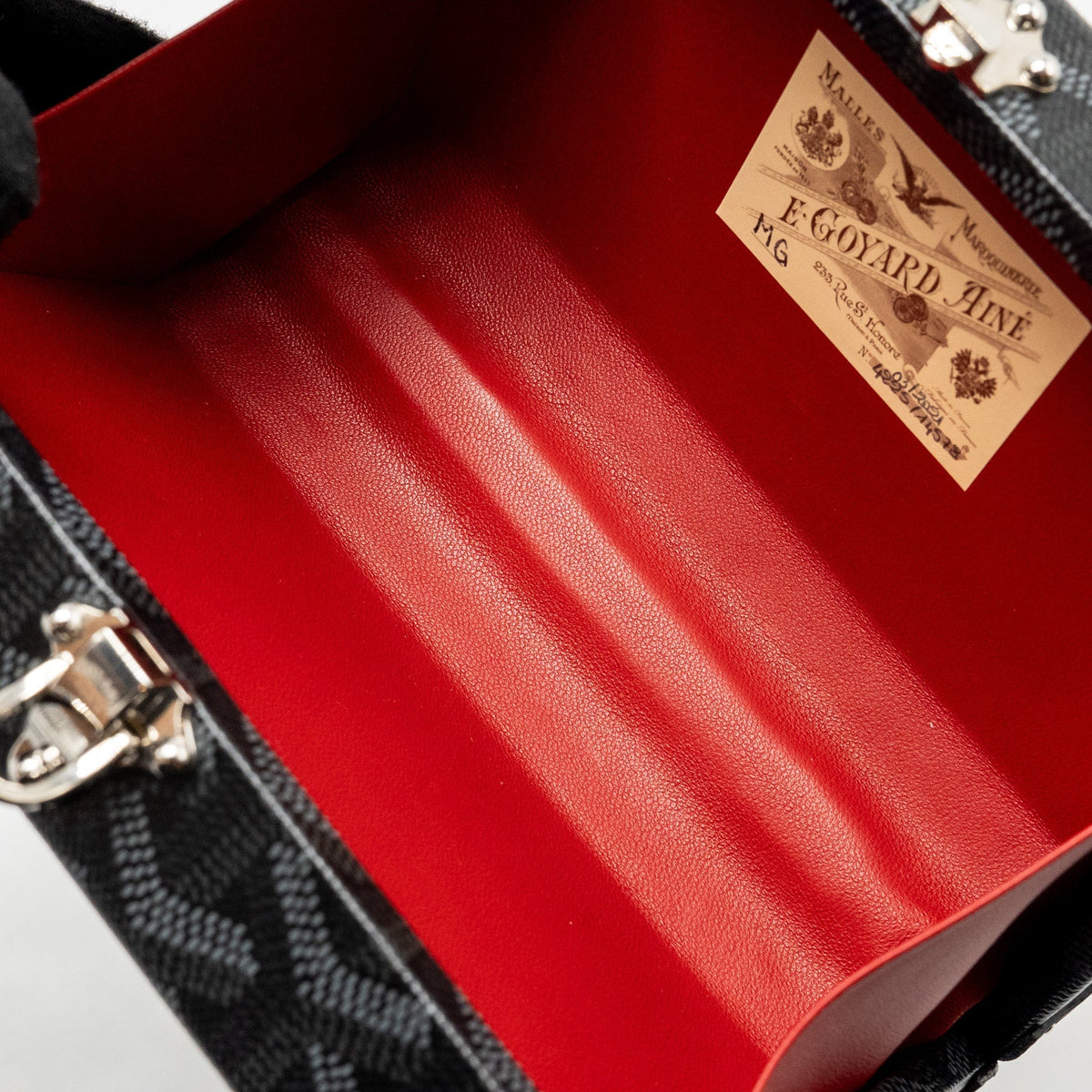 Goyard Minaüdière Trunk Bag – Black Goyardine Canvas, Silver Hardware
