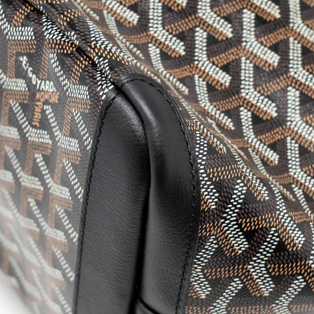 Goyard Artois MM Handbag – Black Goyardine Canvas & Calfskin, Silver Hardware