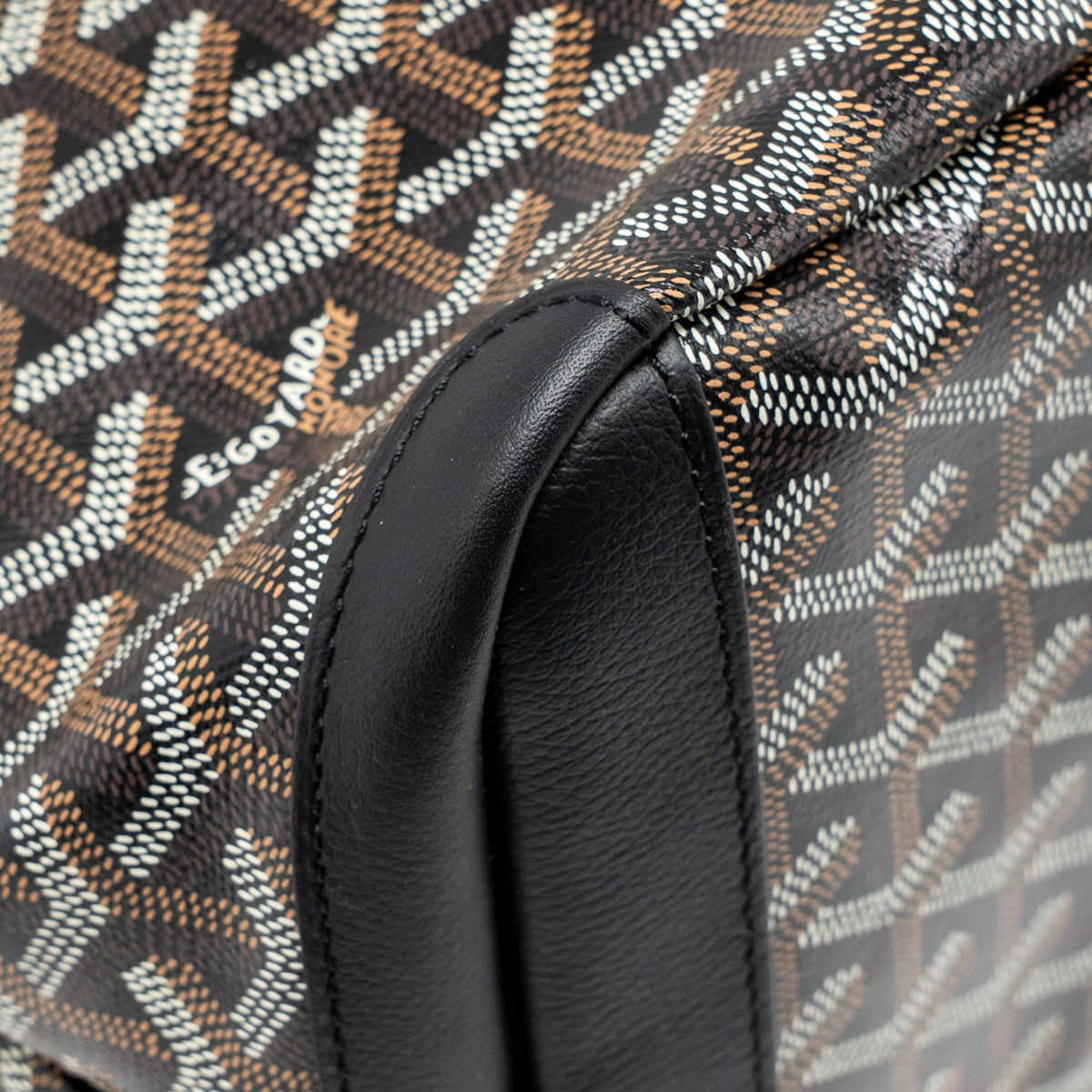 Goyard Artois MM Handbag – Black Goyardine Canvas & Calfskin, Silver Hardware