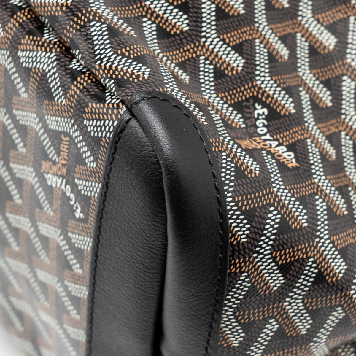 Goyard Artois MM Handbag – Black Goyardine Canvas & Calfskin, Silver Hardware
