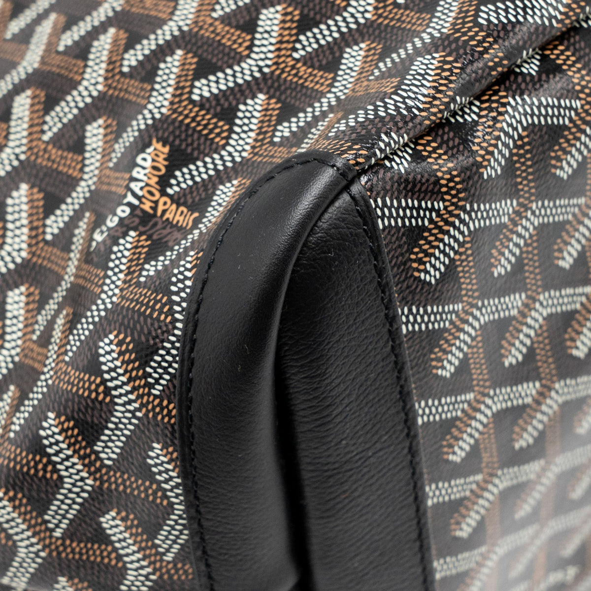 Goyard Artois MM Handbag – Black Goyardine Canvas & Calfskin, Silver Hardware