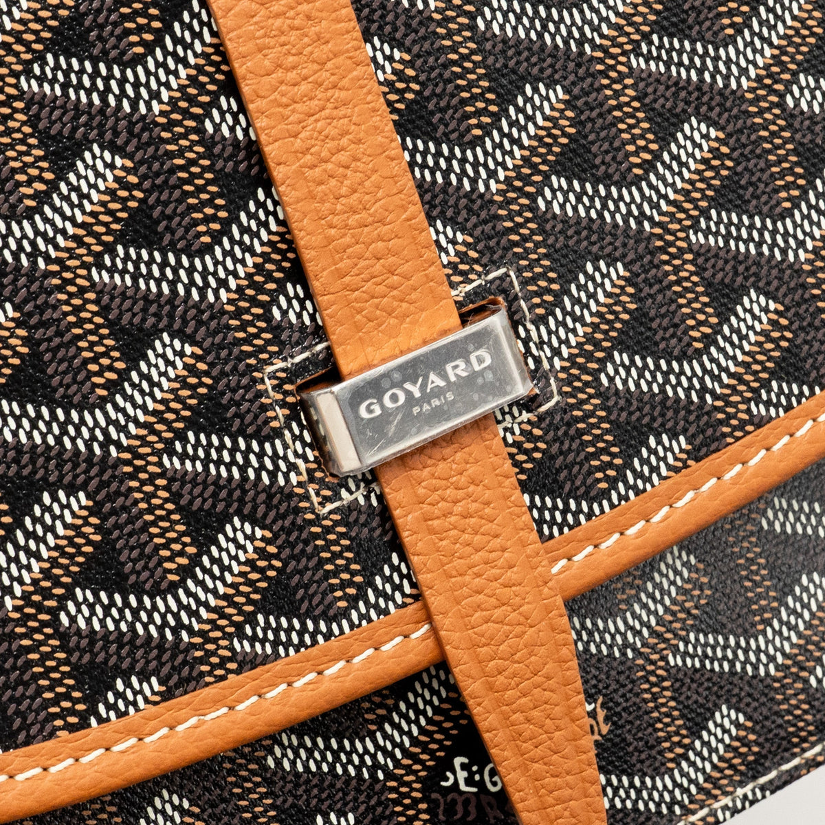 Goyard Belvedere PM Messenger Bag – Black & Tan Goyardine Canvas & Calfskin, Silver Hardware